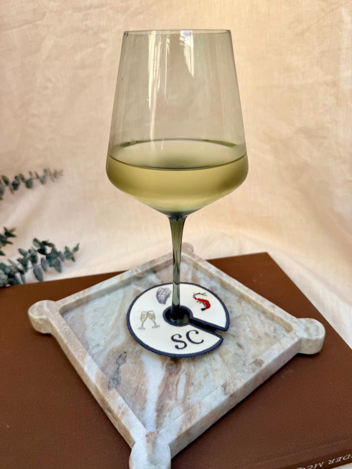 Custom Coastal Wine Glass Charm