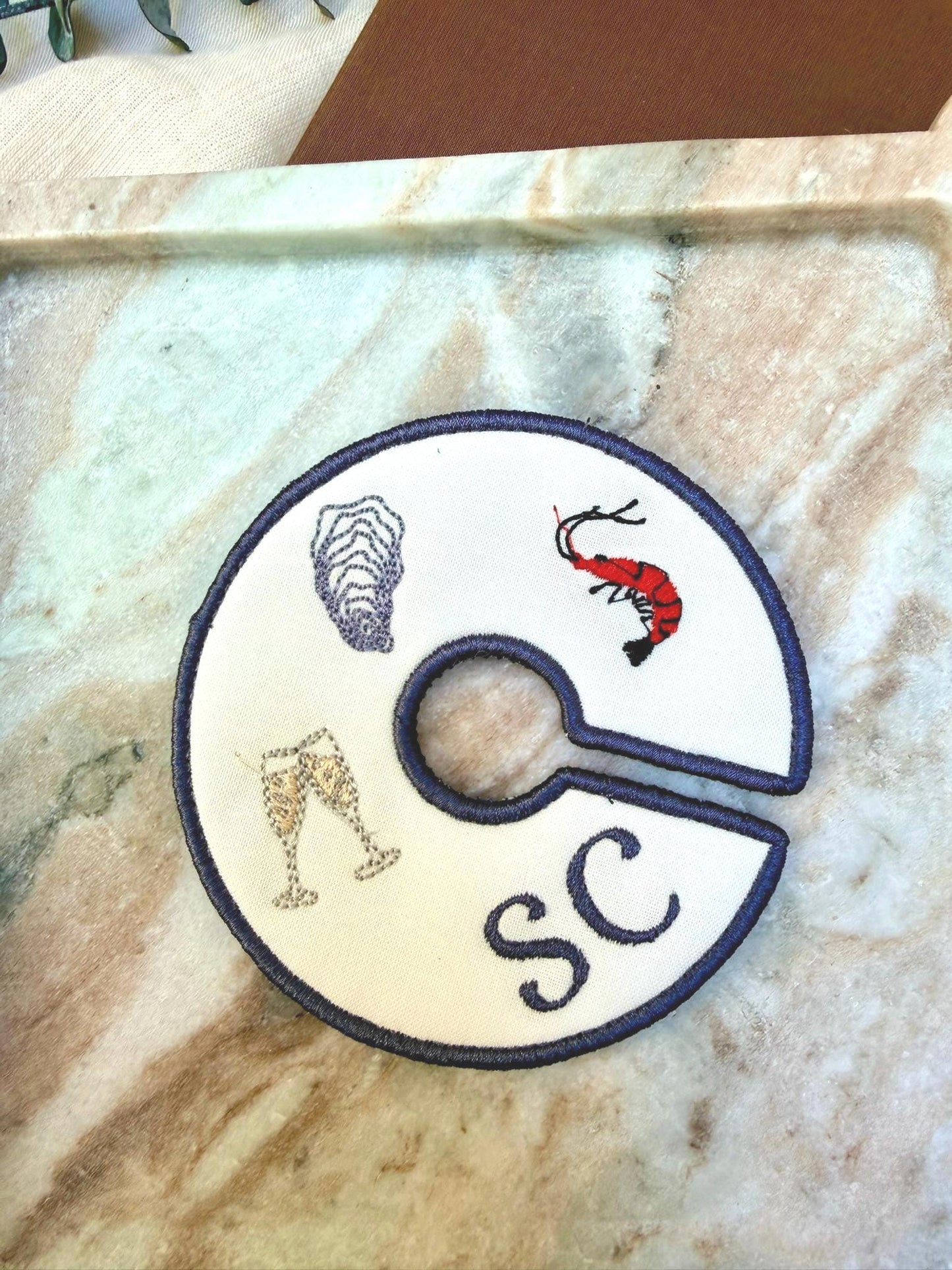 Custom Coastal Wine Glass Charm