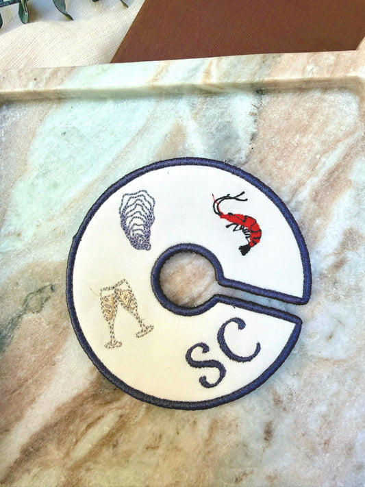 Custom Coastal Wine Glass Charm
