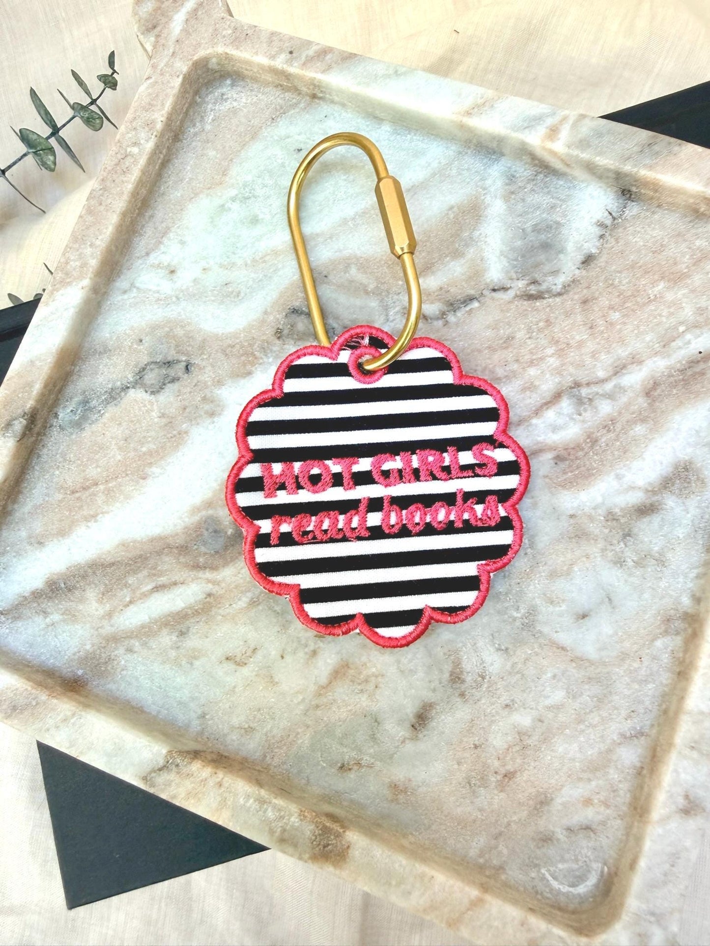 Hot Girls Read Books Bag Charm