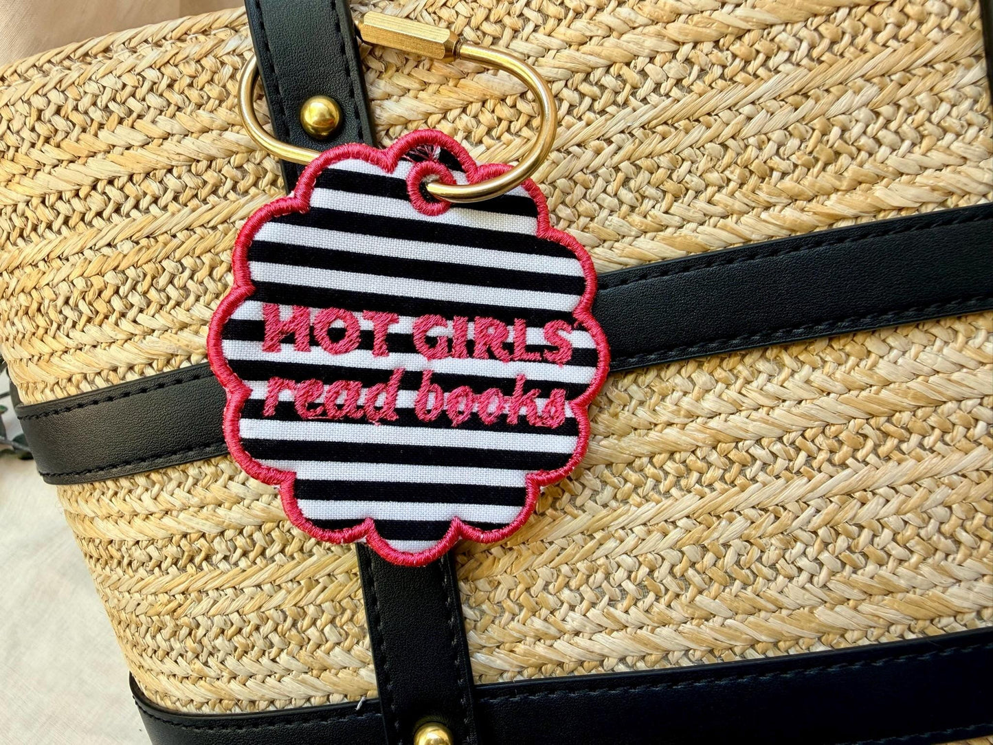 Hot Girls Read Books Bag Charm