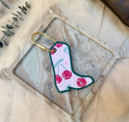 Cherry Cowboy Boot Bag Charm