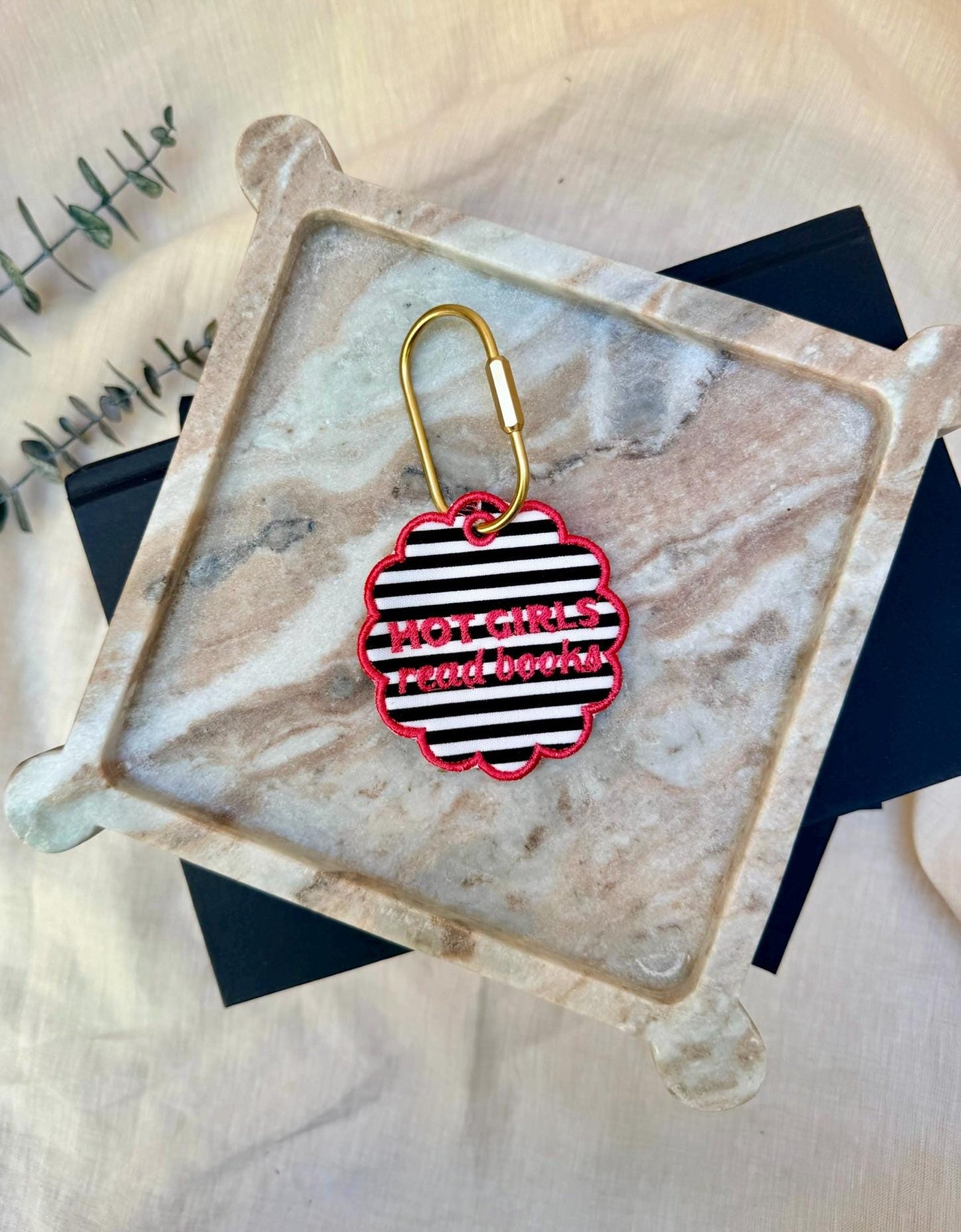 Hot Girls Read Books Bag Charm