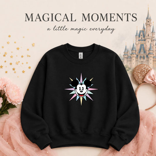 Mickey Mouse Pastel Star Crewneck Sweatshirt