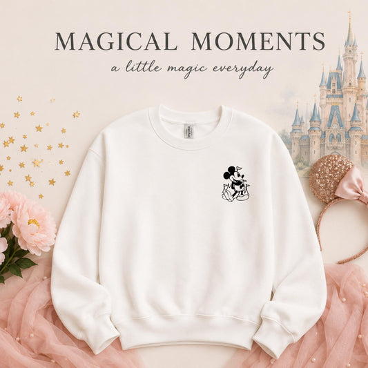 Minimalist Magical Mouse Crewneck Sweatshirt