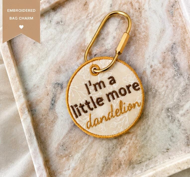 I'm A Little More Dandelion Bag Charm