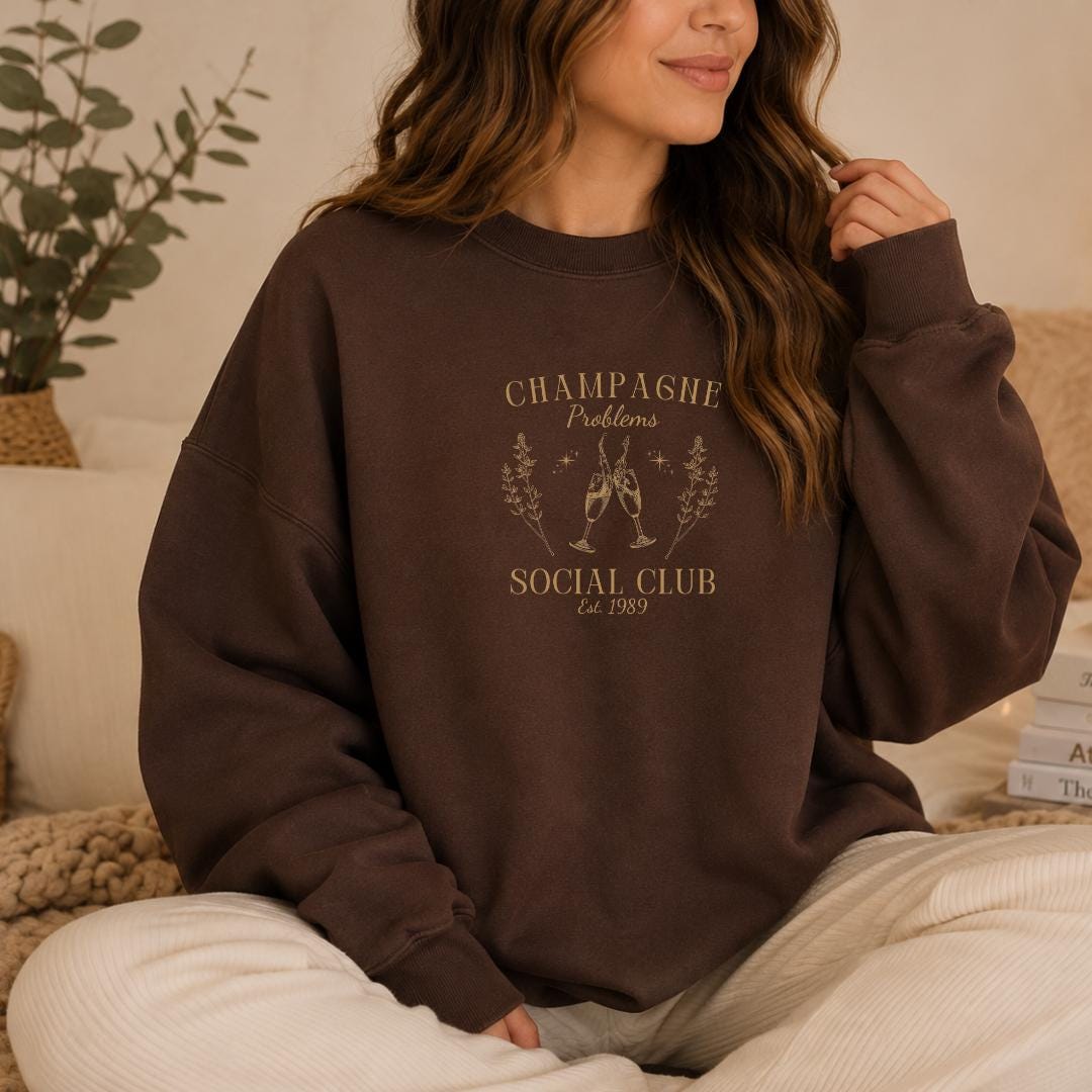 Champagne Problems Social Club Crewneck Sweatshirt