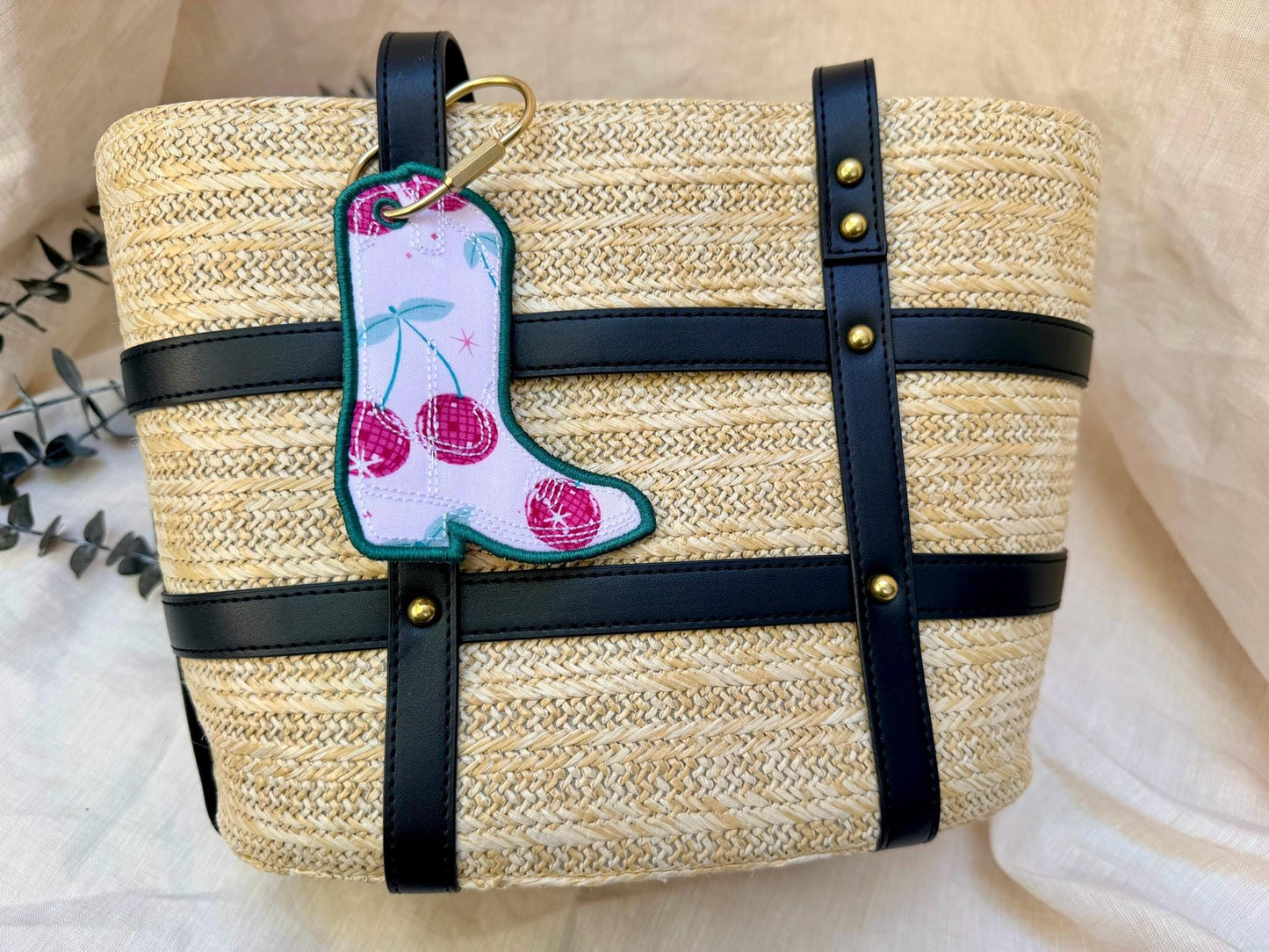 Cherry Cowboy Boot Bag Charm